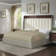 Jamonica - Eastern King Bed - Beige & Dark Brown - R&R Furniture Gallery (Fountain Valley, CA)