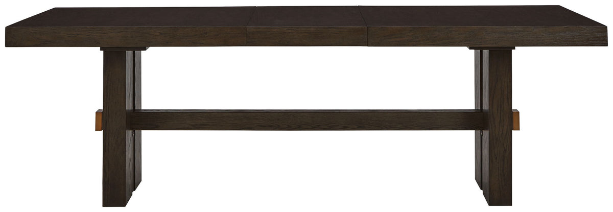 Burkhaus - Rectangular Dining Room Extension Table - Dark Brown - R&R Furniture Gallery (Fountain Valley, CA)