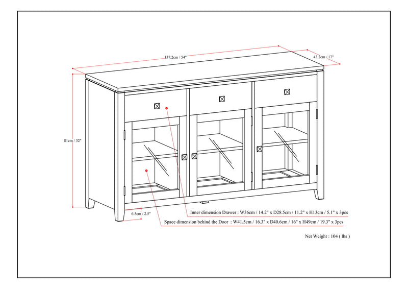 Cosmopolitan - Handcrafted Sideboard Buffet - R&R Furniture Gallery (Fountain Valley, CA)