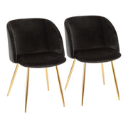 Pair of Lumi Source Fran contemporary elegant design chairs in a set, featuring sleek modern style and comfortable seating.