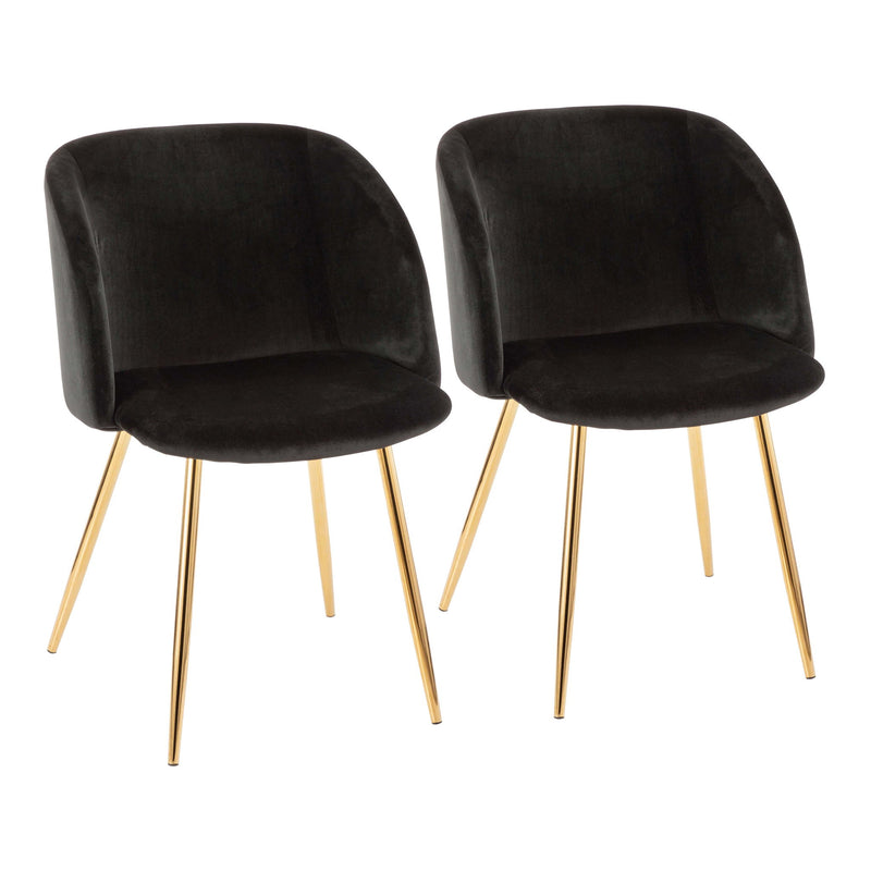 Pair of Lumi Source Fran contemporary elegant design chairs in a set, featuring sleek modern style and comfortable seating.