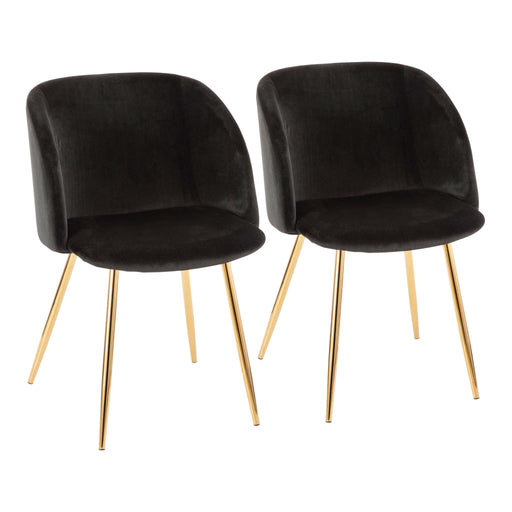 Pair of Lumi Source Fran contemporary elegant design chairs in a set, featuring sleek modern style and comfortable seating.