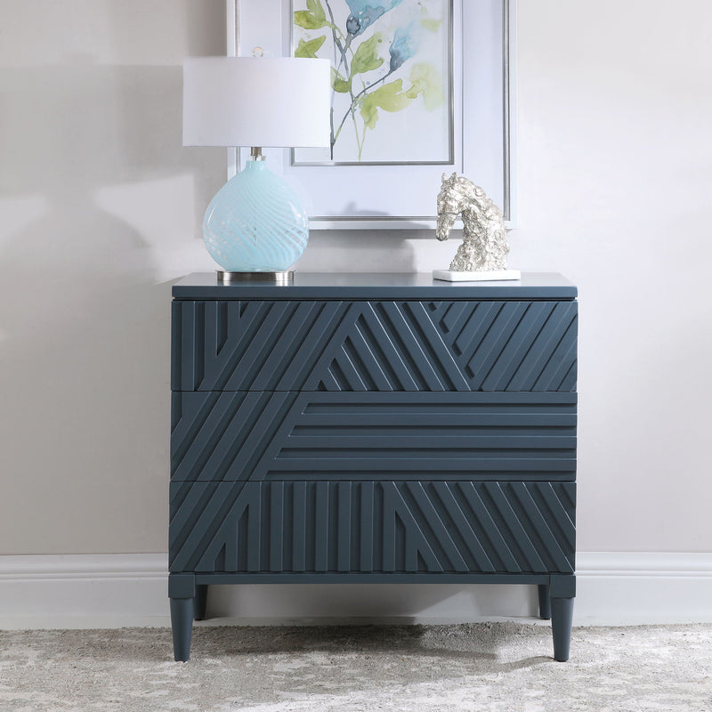 Uttermost Colby drawer chest from accent chests collection, featuring wood finish and multiple storage drawers.