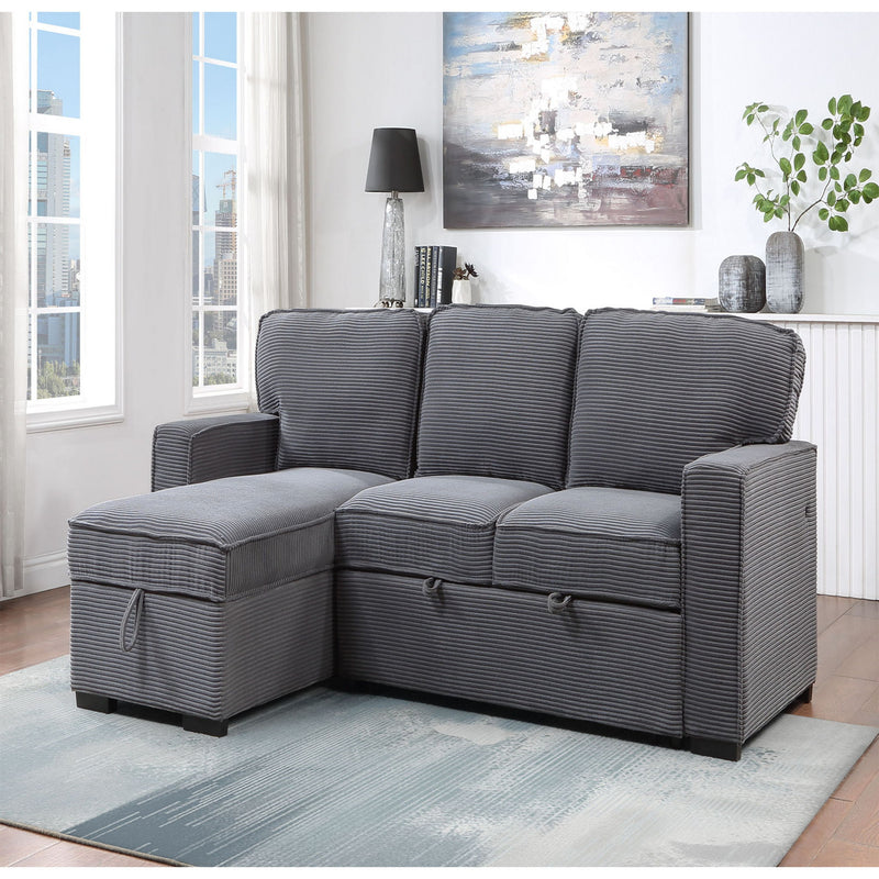 Territory - Pull Out Sofa Bed With Design - Dark Gray - R&R Furniture Gallery (Fountain Valley, CA)