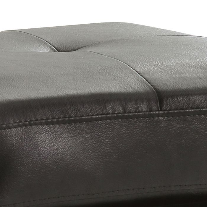 Upholstered Glory Furniture casual ottoman with plush fabric, perfect for stylish living spaces, shown in a modern interior setting.