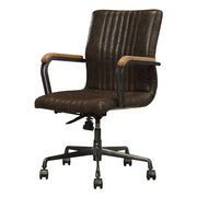 Joslin - Office Chair - Distress Chocolate Top Grain Leather - R&R Furniture Gallery (Fountain Valley, CA)