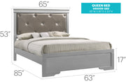 Chic Elegantly Designed Transitional Bed - R&R Furniture Gallery (Fountain Valley, CA)