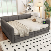 Upholstered Platform Bed With USB Charging - R&R Furniture Gallery (Fountain Valley, CA)