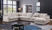 Celine - Fabric Corner Sectional Sofa With Right-Facing Chaise, Cupholders, And Charging Ports - R&R Furniture Gallery (Fountain Valley, CA)