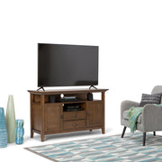 Redmond - Tall TV Media Stand - Rustic Natural Aged Brown - R&R Furniture Gallery (Fountain Valley, CA)