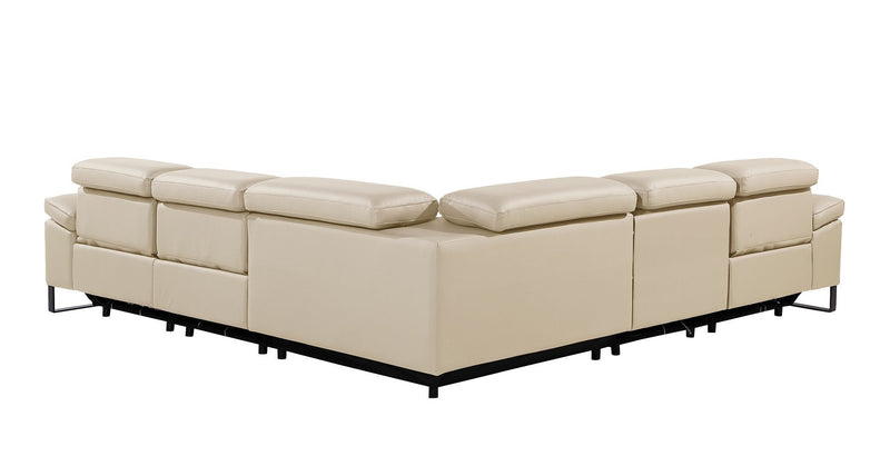 1246 - 5-Piece L-Shaped Modular Power Reclining Sectional With Power Headrests