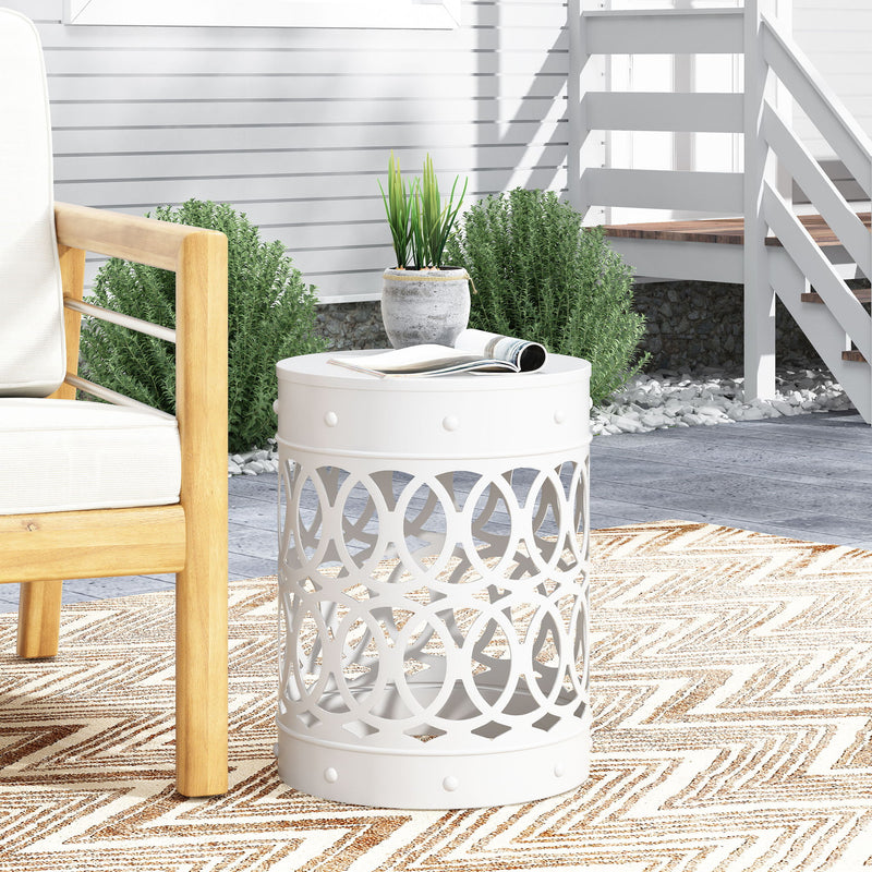 Outdoor Metal Large End Table, Modern Design - R&R Furniture Gallery (Fountain Valley, CA)
