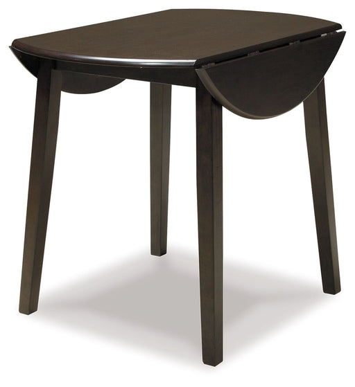 Hammis - Round DRM Drop Leaf Table - Dark Brown - R&R Furniture Gallery (Fountain Valley, CA)