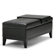 Oregon - Contemporary Storage Ottoman Bench With Tray - R&R Furniture Gallery (Fountain Valley, CA)