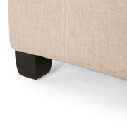 Noble House Isabella contemporary storage ottoman with plush fabric upholstery and hidden storage compartment.