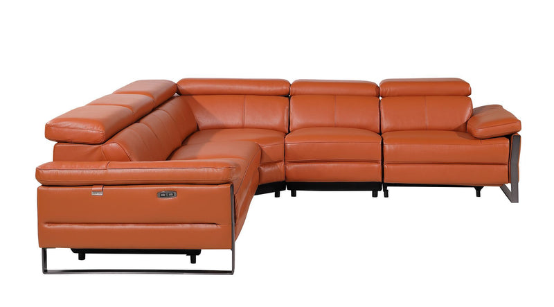 1246 - 5-Piece L-Shaped Modular Power Reclining Sectional With Power Headrests