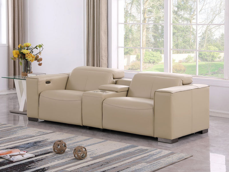1208 - Dual Power Reclining Console Loveseat - R&R Furniture Gallery (Fountain Valley, CA)