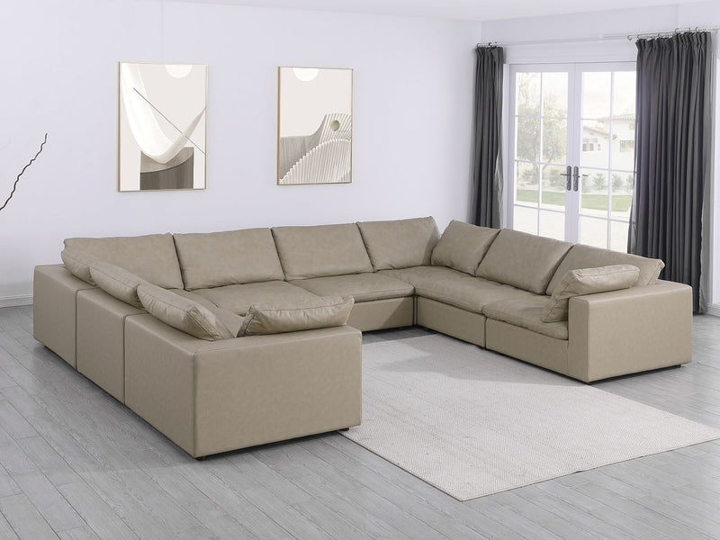 1100 - 8-Piece U-Shaped Sectional In Top-Grain Italian Leather - R&R Furniture Gallery (Fountain Valley, CA)