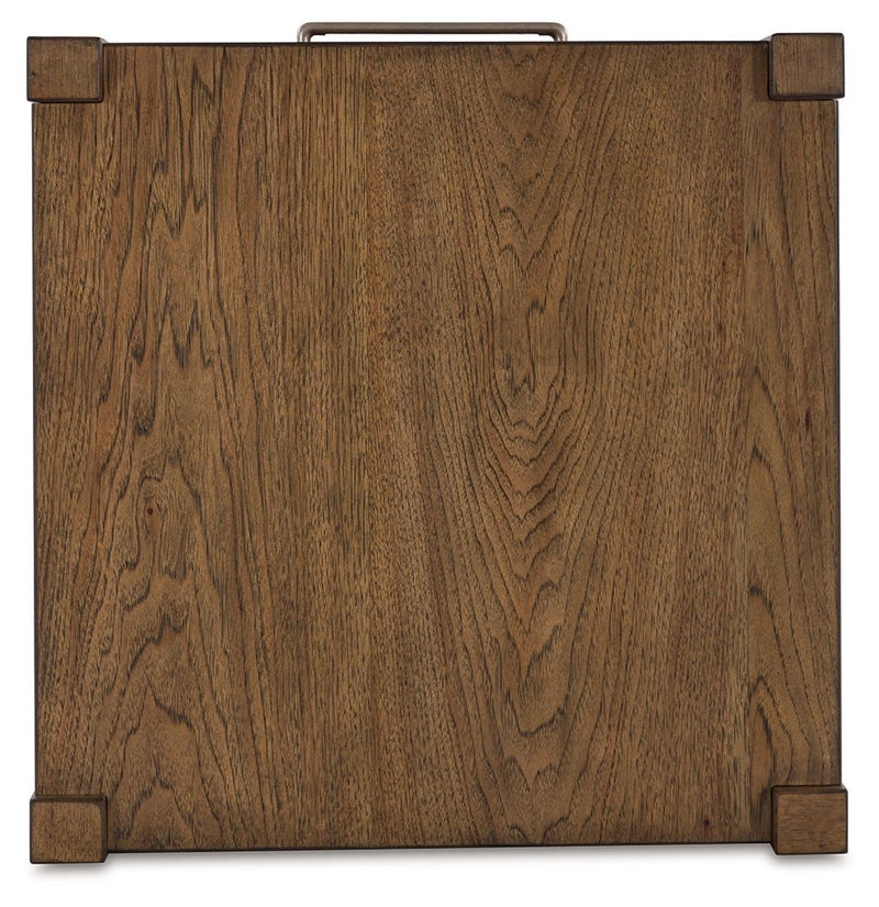 Cabalynn - Square End Table - Light Brown - R&R Furniture Gallery (Fountain Valley, CA)