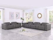 1208 - Modular Leather Sofa Loveseat With 6 Recliners And Power Headrests - R&R Furniture Gallery (Fountain Valley, CA)