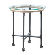 Brantley - End Table - Clear Glass & Sandy Gray - R&R Furniture Gallery (Fountain Valley, CA)