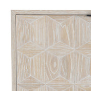 White Mira 4-door sideboard by Classic Home, featuring a modern design with ample storage and sleek finish.
