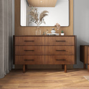 Logan - Dresser With 6 Drawers - Brown - R&R Furniture Gallery (Fountain Valley, CA)