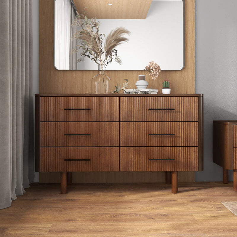 Logan - Dresser With 6 Drawers - Brown - R&R Furniture Gallery (Fountain Valley, CA)