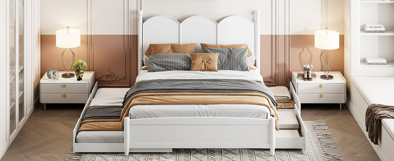 Platform Bed With With 2 Big Drawers And Trundle - R&R Furniture Gallery (Fountain Valley, CA)