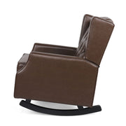 Amedou - Contemporary Tufted Wingback Rocking Chair - Dark Brown - R&R Furniture Gallery (Fountain Valley, CA)