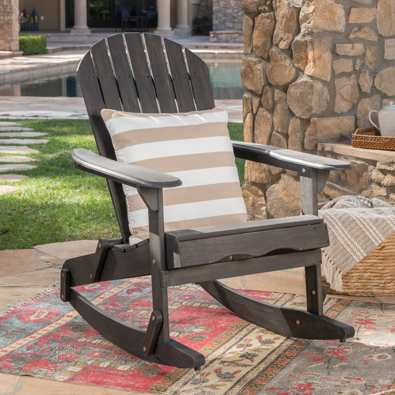 Outdoor Adirondack Rocking Chair With Hand Crafted Details - R&R Furniture Gallery (Fountain Valley, CA)