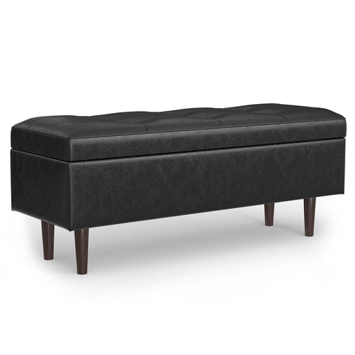 Shay - Large Square Coffee Table Storage Ottoman Mid-Century Style - R&R Furniture Gallery (Fountain Valley, CA)