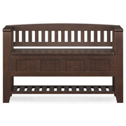 Acadian - Entryway Storage Bench With Shelf - Brown - R&R Furniture Gallery (Fountain Valley, CA)
