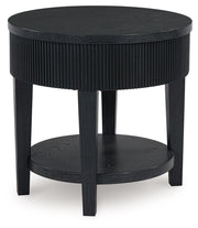 Marstream - Round End Table - Black - R&R Furniture Gallery (Fountain Valley, CA)