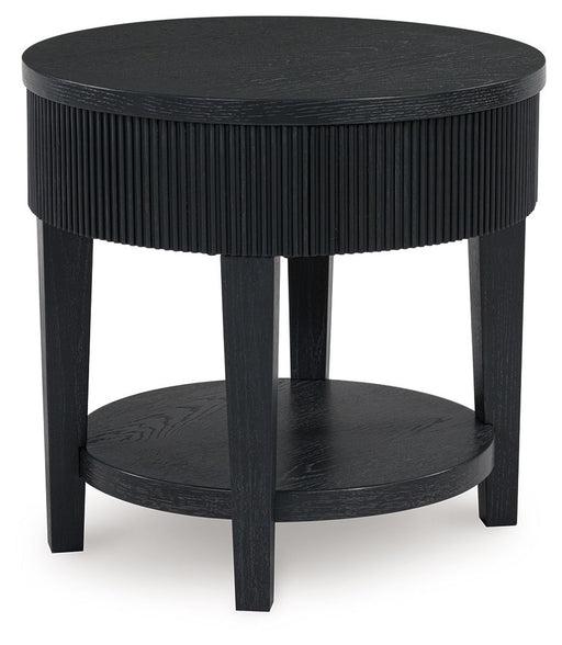 Marstream - Round End Table - Black - R&R Furniture Gallery (Fountain Valley, CA)