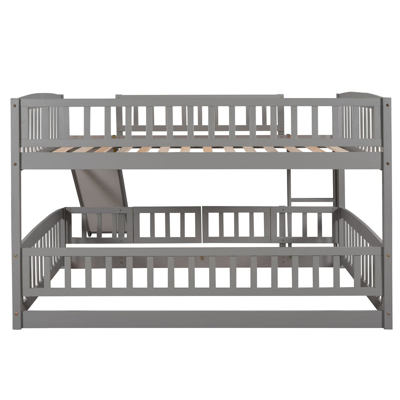 Low Bunk Bed With Slide, Fence And Ladder - R&R Furniture Gallery (Fountain Valley, CA)