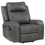 Mckinley - Upholstered Power Lift Recliner Chair With Remote Control - Gray
