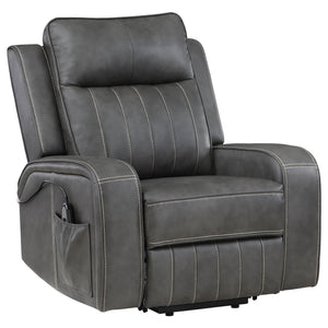 Mckinley - Upholstered Power Lift Recliner Chair With Remote Control - Gray