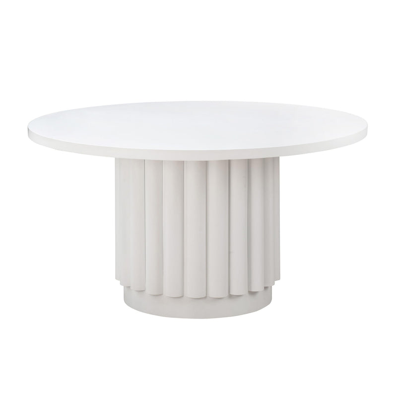 Kali - Round Dining Table - White - R&R Furniture Gallery (Fountain Valley, CA)