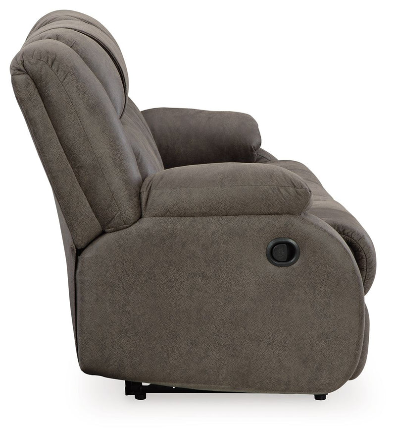 First Base - Reclining Sofa - Gunmetal - R&R Furniture Gallery (Fountain Valley, CA)