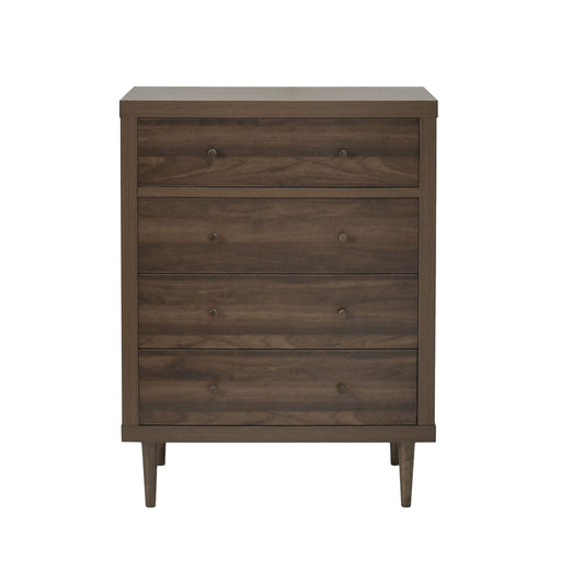 Farhart - Mid Century Modern 4 Drawer Dresser - Walnut - R&R Furniture Gallery (Fountain Valley, CA)