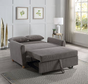 Justine - Convertible Sleeper Loveseat - Brown - R&R Furniture Gallery (Fountain Valley, CA)