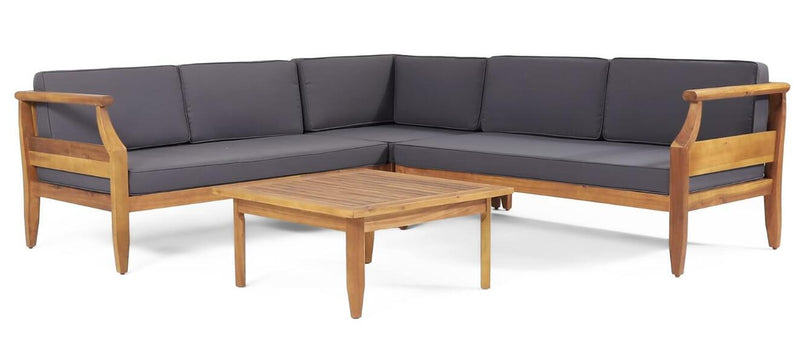 Aston - 4 Piece Sofa Set - Dark Gray - R&R Furniture Gallery (Fountain Valley, CA)