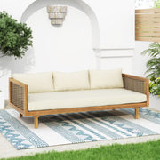 Claremont - 3 Seater Daybed Teak Acacia Wood Water Resistant Cushions - R&R Furniture Gallery (Fountain Valley, CA)