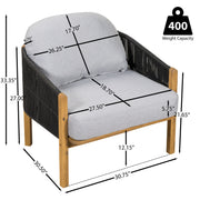 Grotta - Outdoor Wood Club Chair (Set of 2) - R&R Furniture Gallery (Fountain Valley, CA)