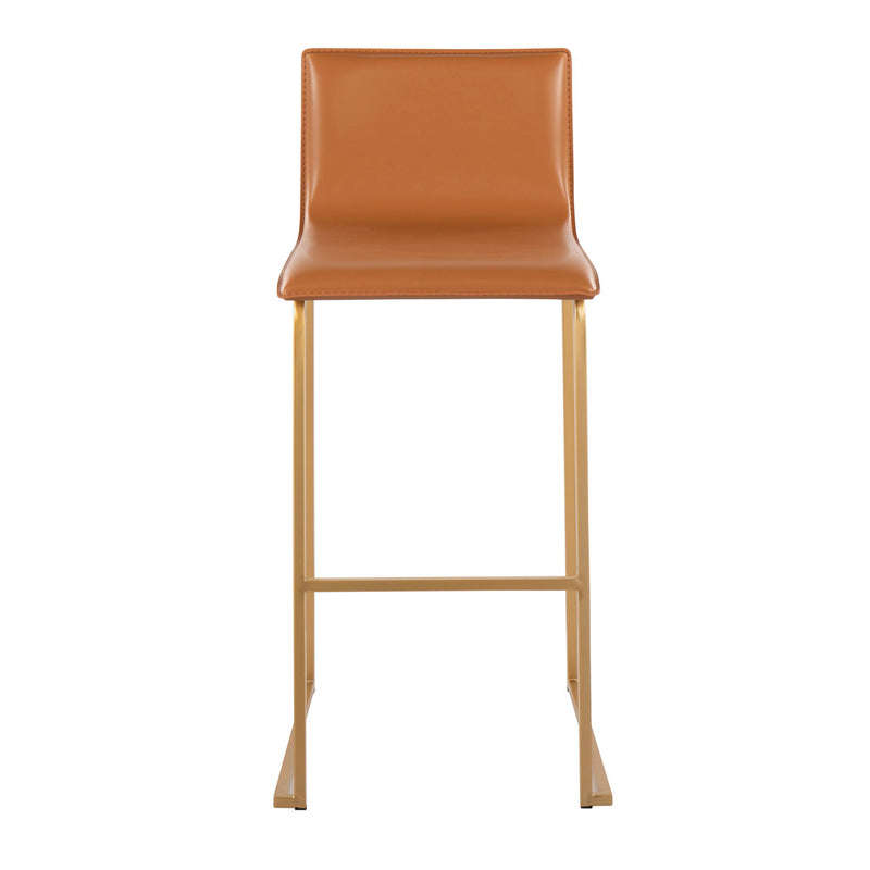 Set of two Lumi Source Mara contemporary upholstered barstools with sleek design and cushioned seats for modern dining or bar areas.