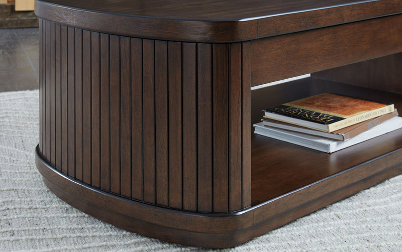 Korestone - Lift Top Cocktail Table - Dark Brown - R&R Furniture Gallery (Fountain Valley, CA)
