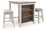 Skempton - RECT DRM Counter TBL Set(Set of 3) - White - R&R Furniture Gallery (Fountain Valley, CA)