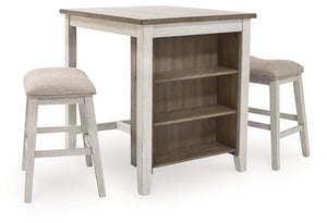 Skempton - RECT DRM Counter TBL Set(Set of 3) - White - R&R Furniture Gallery (Fountain Valley, CA)