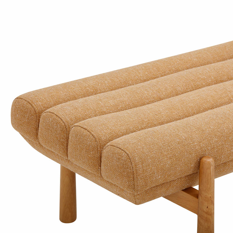 Julianna - Heavy Linen Bench - Sunflower Yellow - R&R Furniture Gallery (Fountain Valley, CA)
